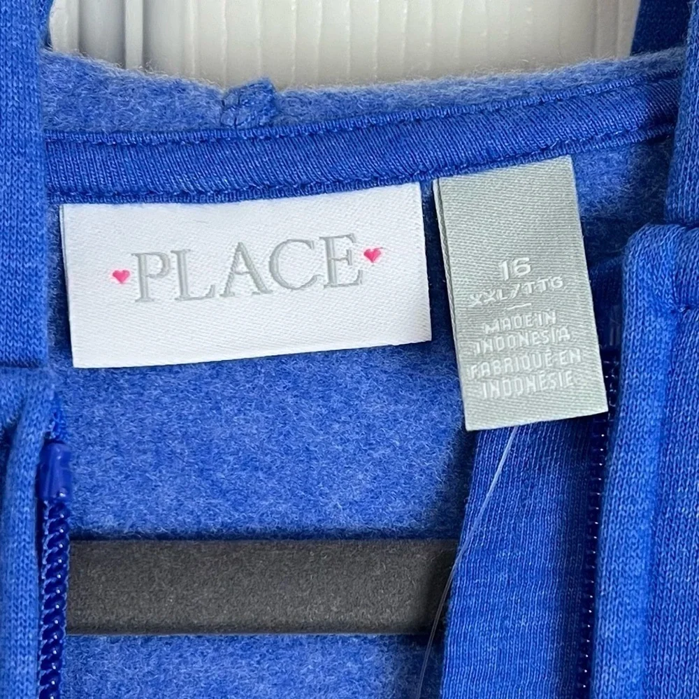 PLACE Girls Rainbow Weekend French Terry Zip-Up Hoodie size 16 XXL